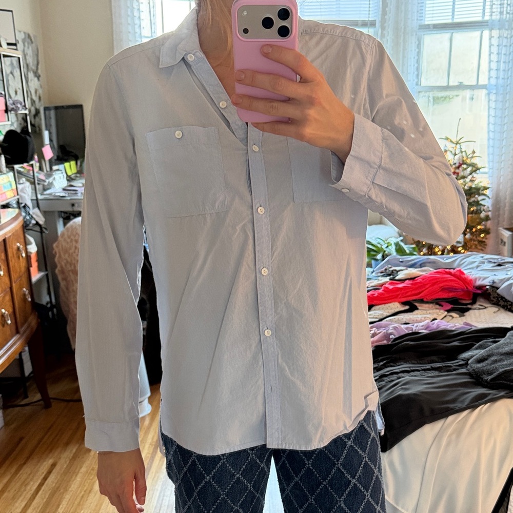 Leith Light Blue Button Down Shirt - image 2